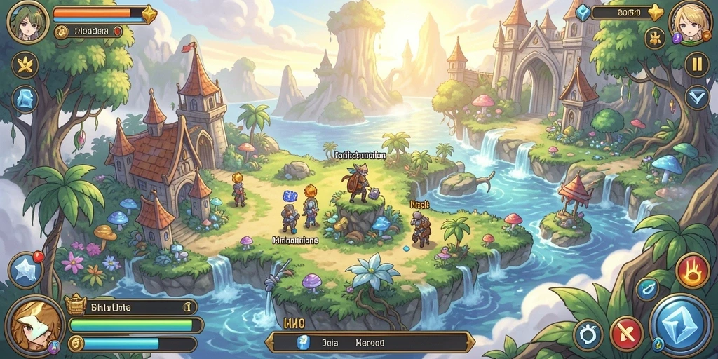 Screenshot dalam permainan dengan level yang menantang.
