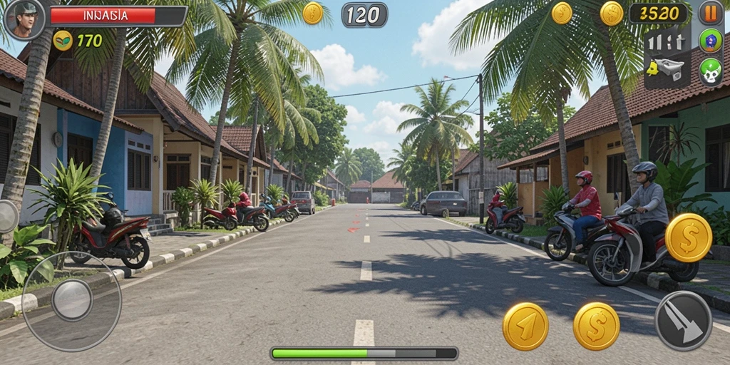 Screenshot yang menampilkan mode permainan kompetitif.